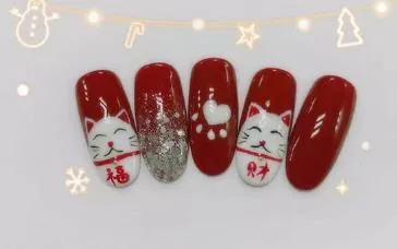 招财猫美甲怎么画 这是会让你发财的美甲