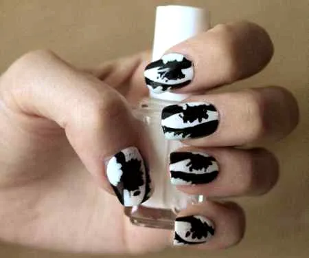 泼墨美甲教程 烟粉珠光色甲油不可少