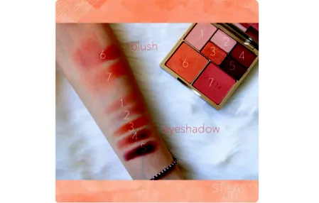 stila眼影腮红盘试色 最值得买的红棕色系眼影腮红盘