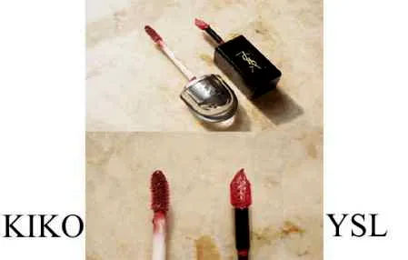 KIKO21号唇釉 KIKO21和YSL407对比试色