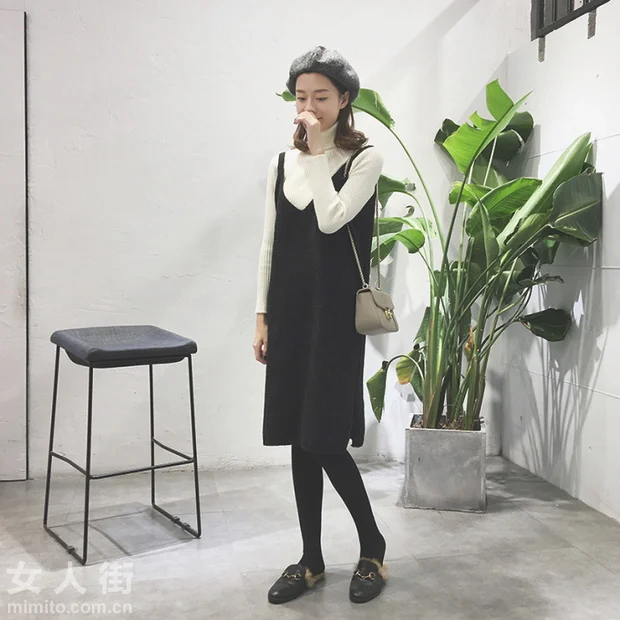 拒绝一成不变，冬天我也要穿吊带裙