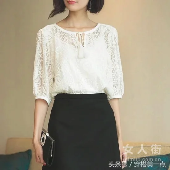 70后女士穿搭配示范,漂亮斯文有活力