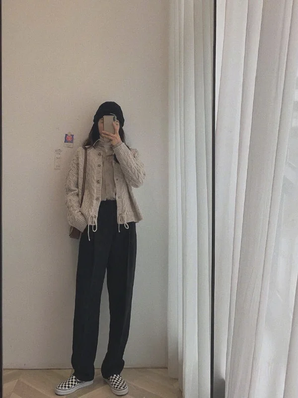 针织控女生秋冬#毛衣叠穿#搭配示范