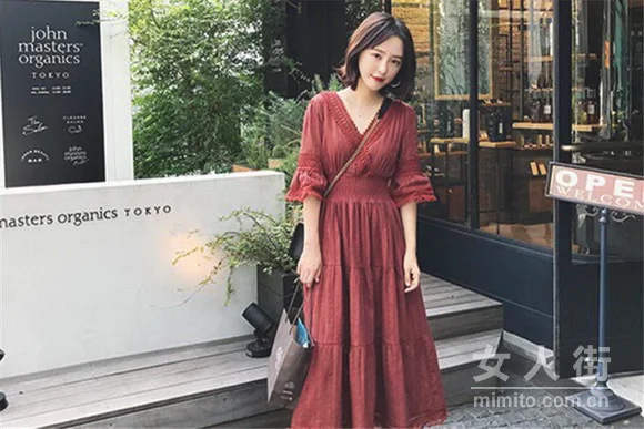 连衣裙的情愫,专属秋日的小浪漫