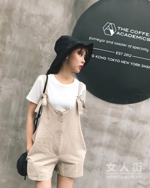夏日的减龄神器，俏皮背带短裤