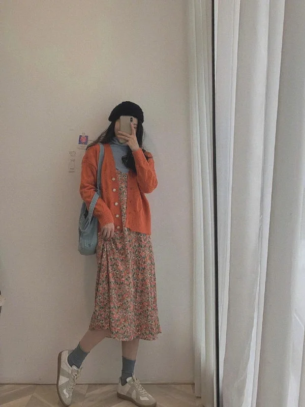 针织控女生秋冬#毛衣叠穿#搭配示范