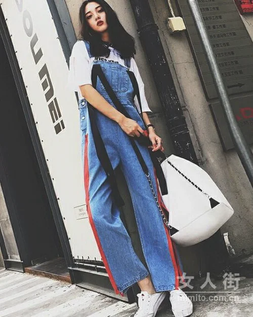 俏皮不过背带裤，本季最in少女范搭配