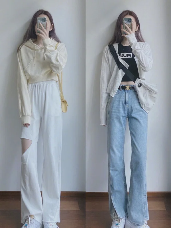 初秋00后少女的休闲气质满分穿搭