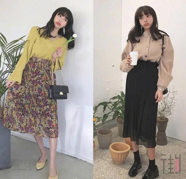 chic感十足的早春少女出行搭配