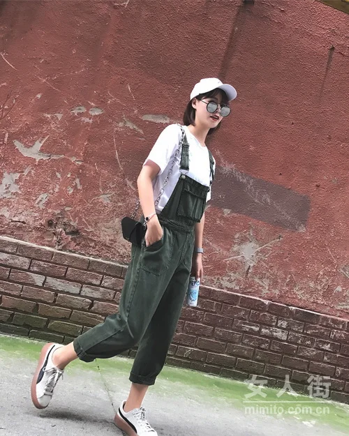 俏皮不过背带裤，本季最in少女范搭配