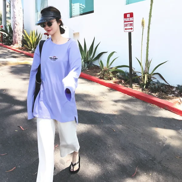 T恤搭工装裤,小姐姐的别样中性风