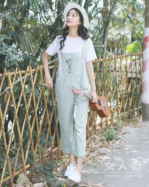 俏皮不过背带裤，本季最in少女范搭配