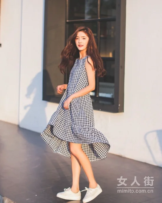 超in格子连衣裙，赋予你吸睛“格”调