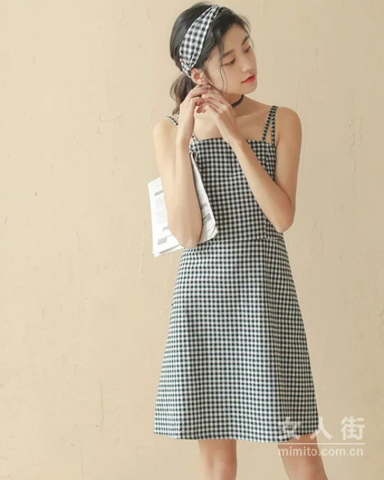 超in格子连衣裙，赋予你吸睛“格”调