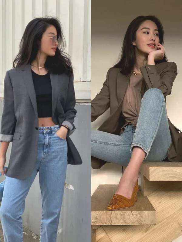 杨采钰穿搭图集，亚洲女孩的法式风情