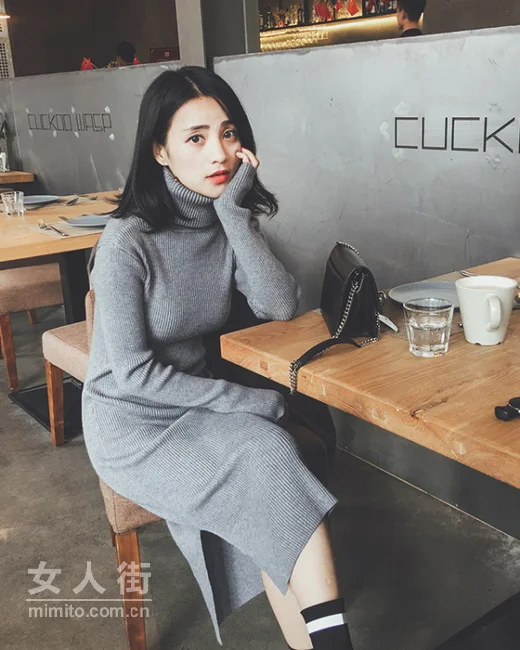 宽松毛衣穿搭，给你满满女人味
