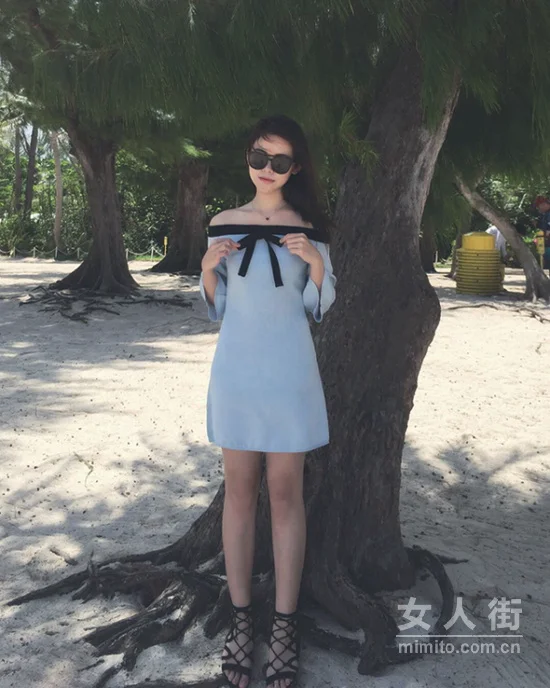 蝴蝶结连衣裙，绽放甜美少女心