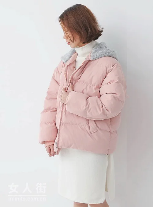 少女最爱！糖果色显嫩短棉服示范