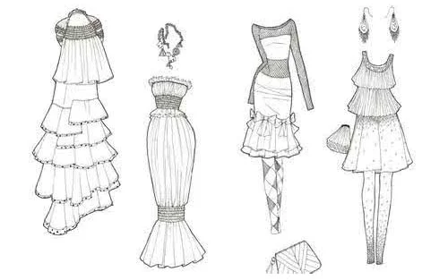 服装手绘技巧_服装色彩搭配技巧