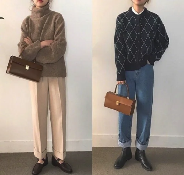 12月冬季简约风内搭参考,素色让人格外舒适