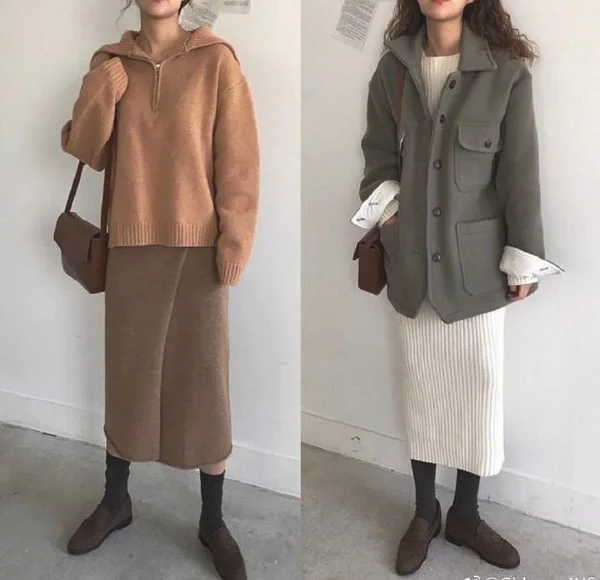 12月冬季简约风内搭参考,素色让人格外舒适