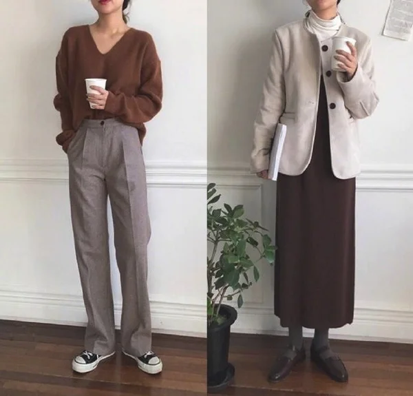 12月冬季简约风内搭参考,素色让人格外舒适