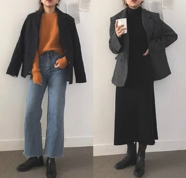 12月冬季简约风内搭参考,素色让人格外舒适