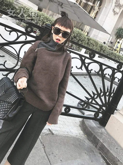 穿上高领毛衣，分分钟拥有巴掌脸