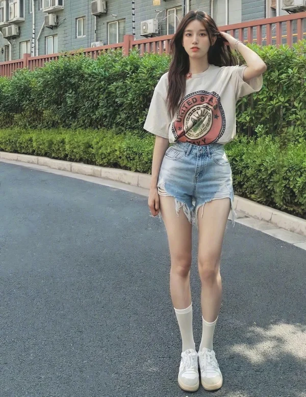 适合微胖女孩的纯御风穿搭Look