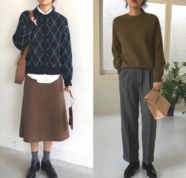 12月冬季简约风内搭参考,素色让人格外舒适