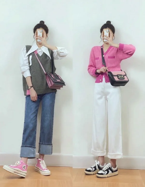 春季学生妹穿搭，每一套都像花一样的色彩