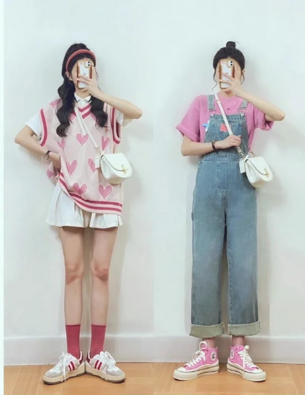 春季学生妹穿搭，每一套都像花一样的色彩