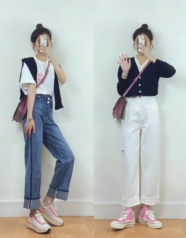 春季学生妹穿搭，每一套都像花一样的色彩