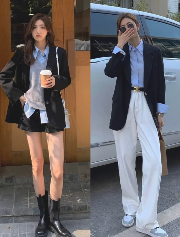2022初春女生衬衫搭配示范，气质好显腿长！