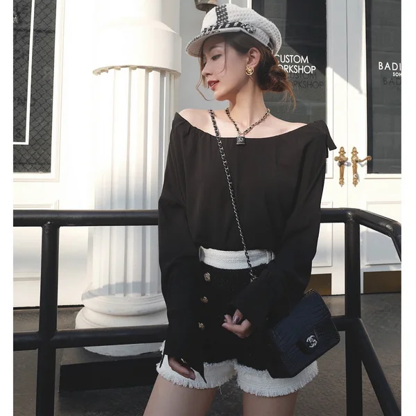 迷人一字肩，做个撩人Sexy Girl