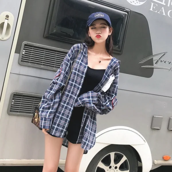 港风chic衬衣搭配，化身佛系美少女