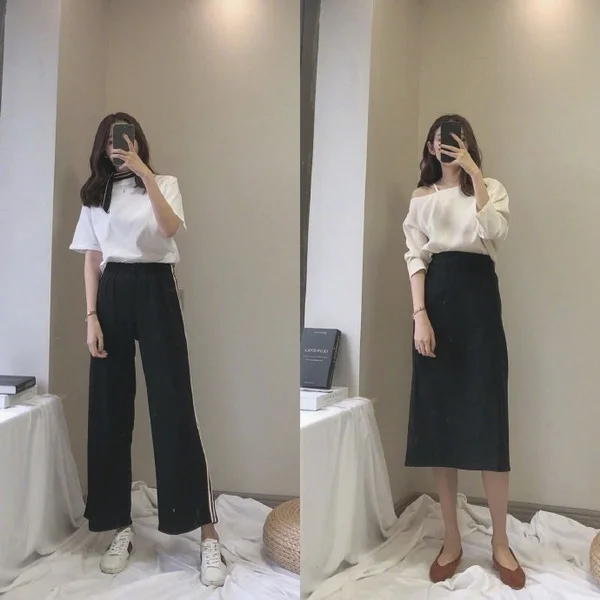 早秋气质女生的通勤风穿搭示范