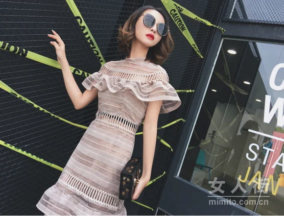 俏皮荷叶边美裙,性感空前绝后