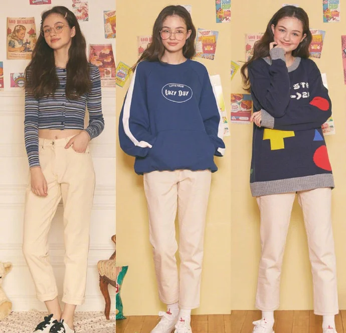 记录16岁时尚少女的学生日常穿搭look