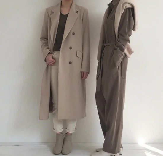 秋天必备的基础色系闺蜜穿搭lookbook