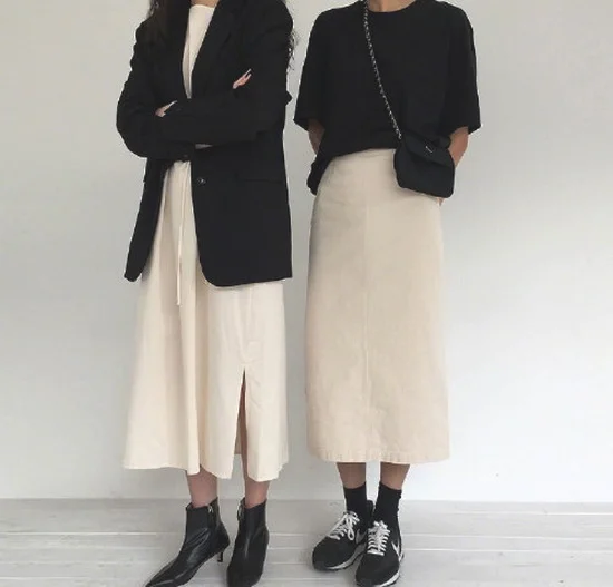 秋天必备的基础色系闺蜜穿搭lookbook