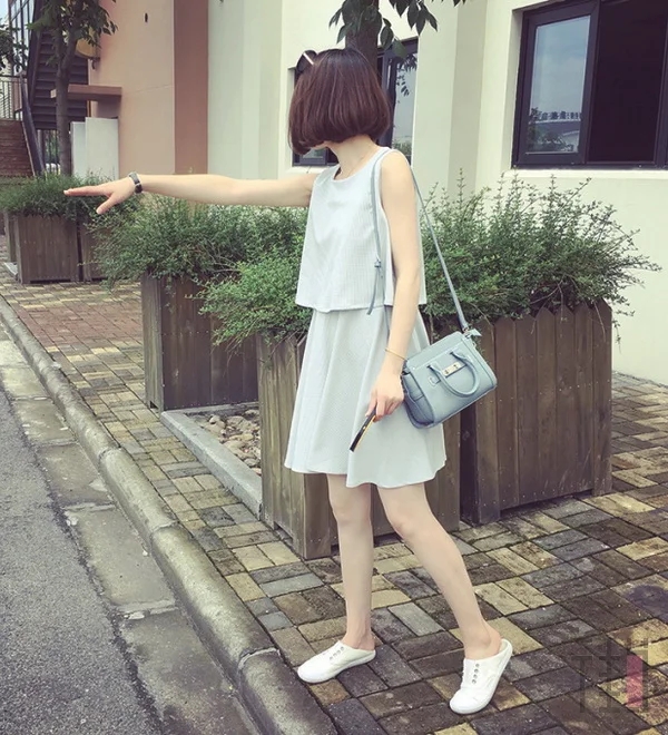 格子连衣裙穿搭，带你走向文艺复古之路