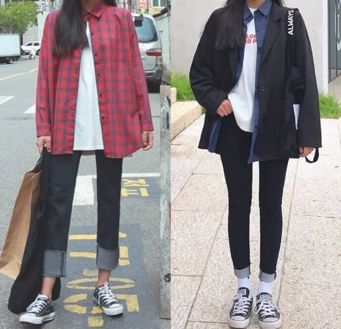 2019春季女生衬衫搭配图片大全