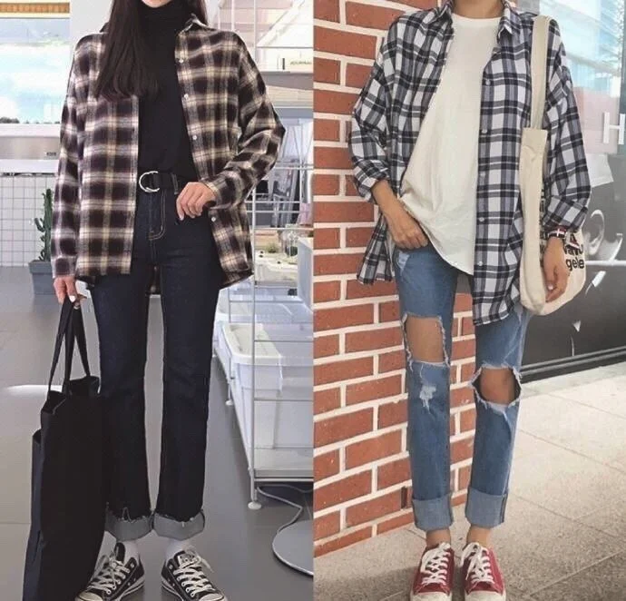 2019春季女生衬衫搭配图片大全