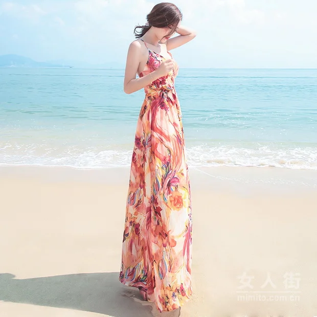 度假风女神级美裙，摆脱单调的游客照