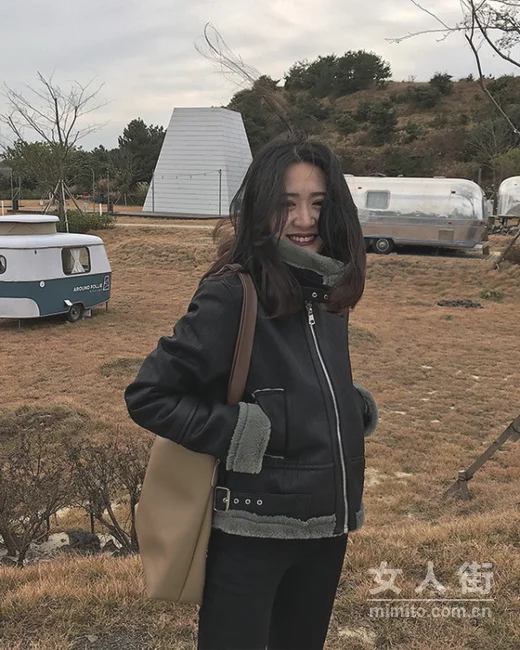 矮个女生冬季显高穿搭示范