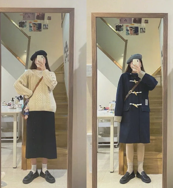 00后女生冬季穿搭，日常超实用基础款示范