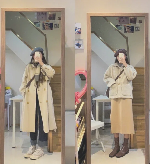 00后女生冬季穿搭，日常超实用基础款示范