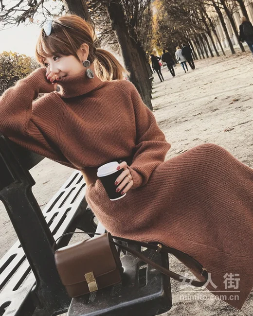 秋冬穿连衣裙，女生仙气十足过冬天