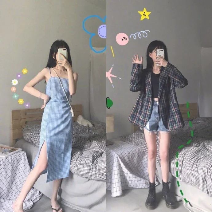 00后小女生可盐可甜的活力穿搭 ​